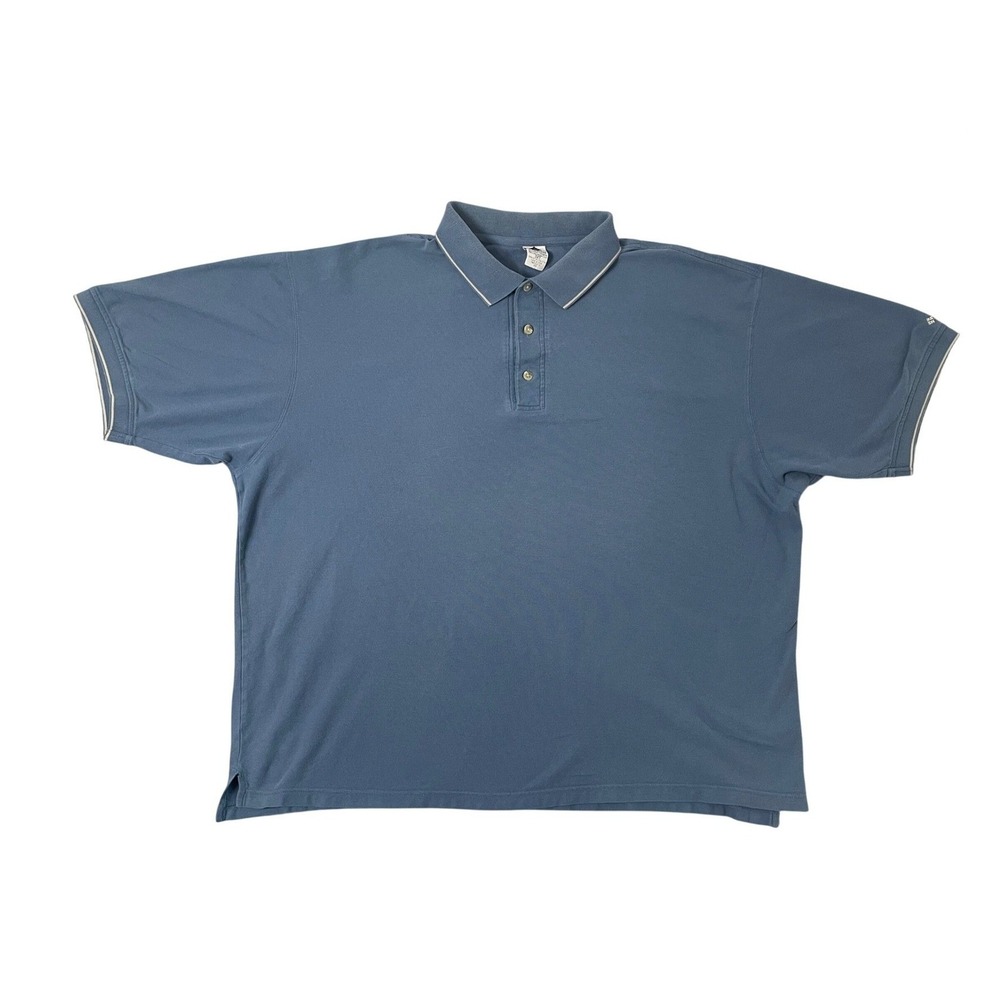 Vintage Columbia Polo Shirt Mens 3XT Blue Short Sleeve Cotton Classic Casual